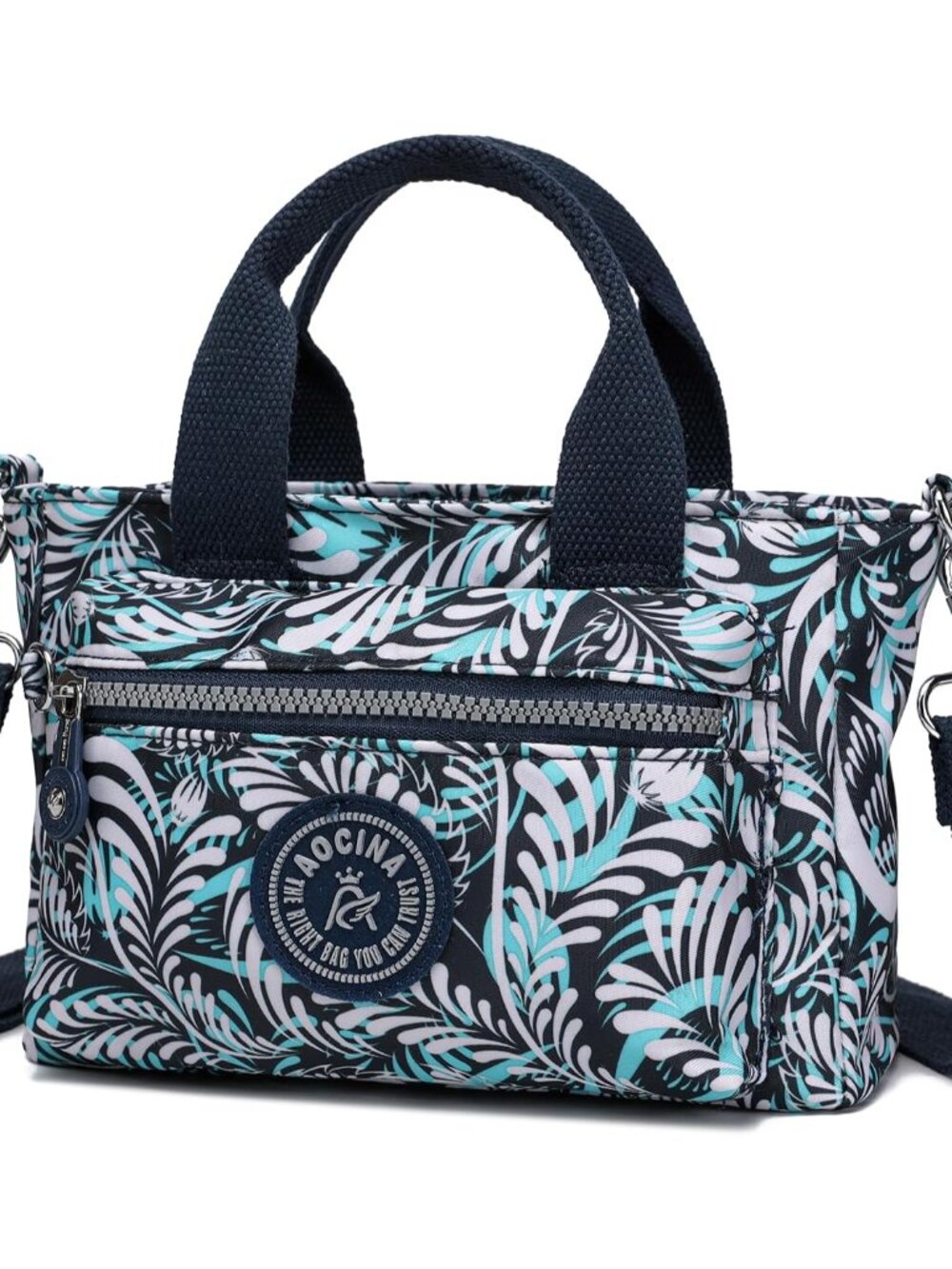 Small Tote Bag With Zipper Mini Nylon Crossbody Purses for Women | Multi Pocket